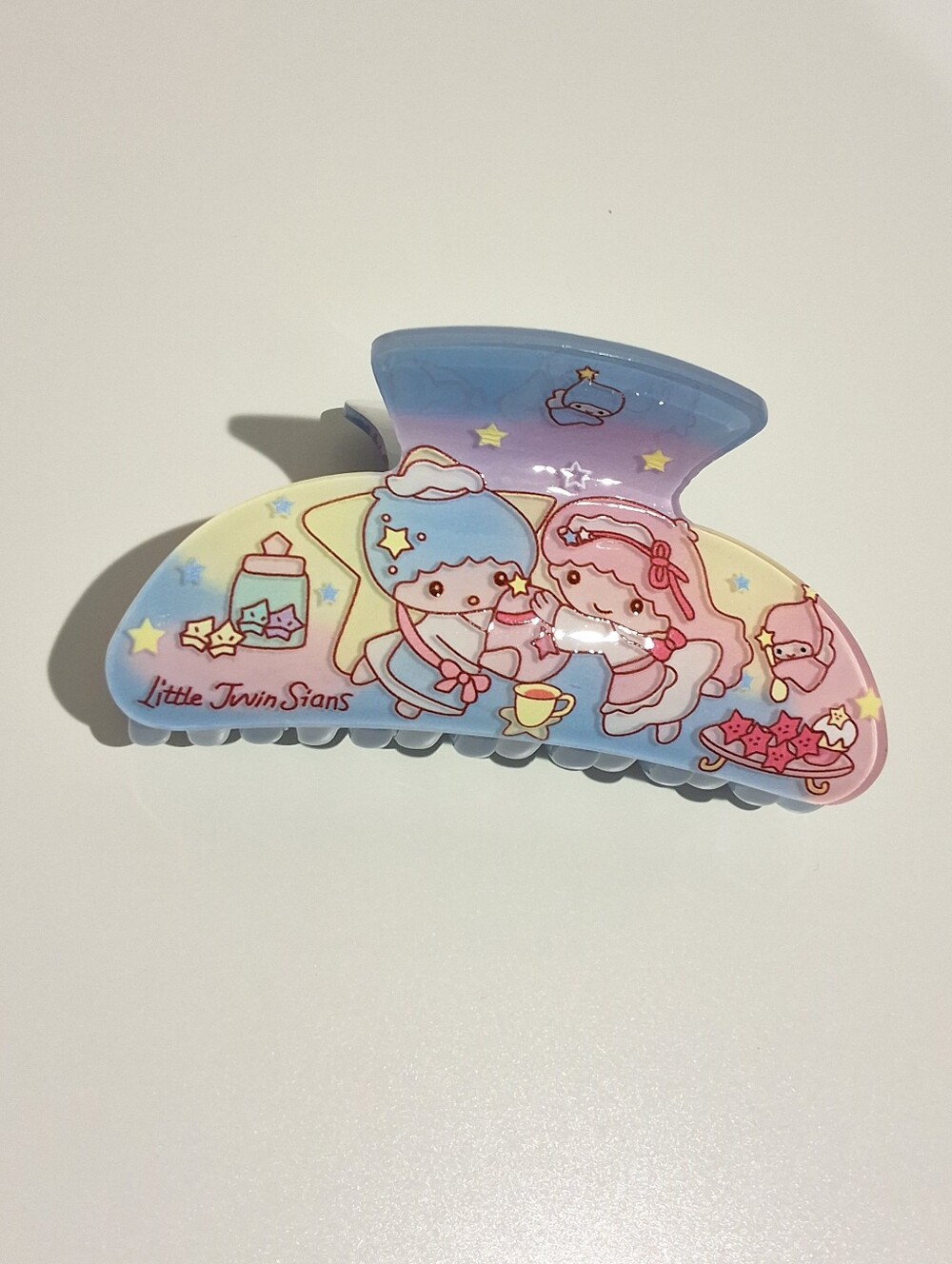 Sanrio Little Twin Stars Kiki & Lala Pastel Hair Claw Clip, NEW